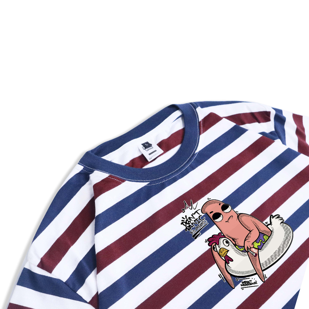 IMPACTWEARHOUSE | T SHIRT OVERSIZE STRIPE | SALUR OVERSIZE | PANIC