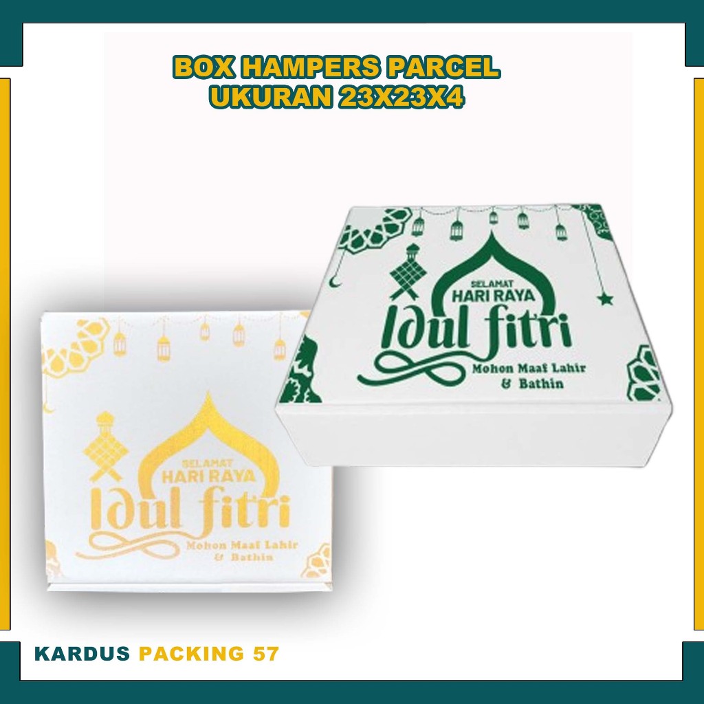 

Box 23x23x4 Cm Putih / Box Hampers Parcel Lebaran / Box Kue Kering
