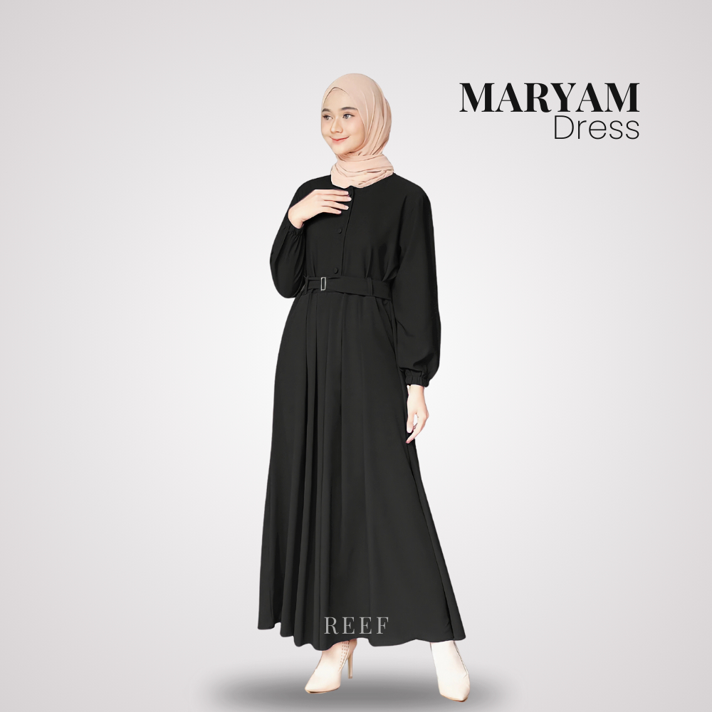 Gamis Remaja Abaya Dress Baju Gamis Wanita Muslim Simple Elegan Premium Kekinian Terbaru Warna Hitam