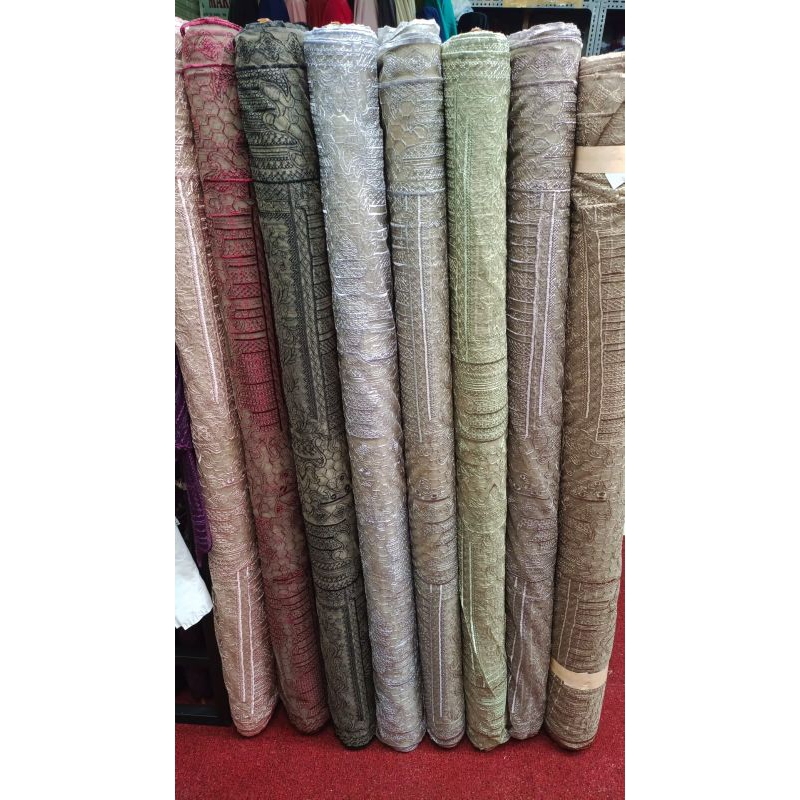 bahan tulle bordir motif sapto