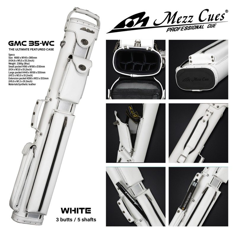Mezz Cue Case GMC-35WC White/ Tas Billiard
