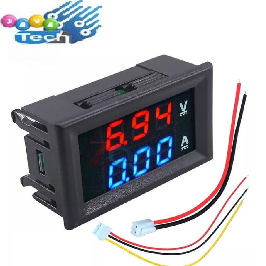 Pasti Bisaa Dual Combo Voltmeter Ammeter Volt Ampere Amper Meter DC 1A LED
