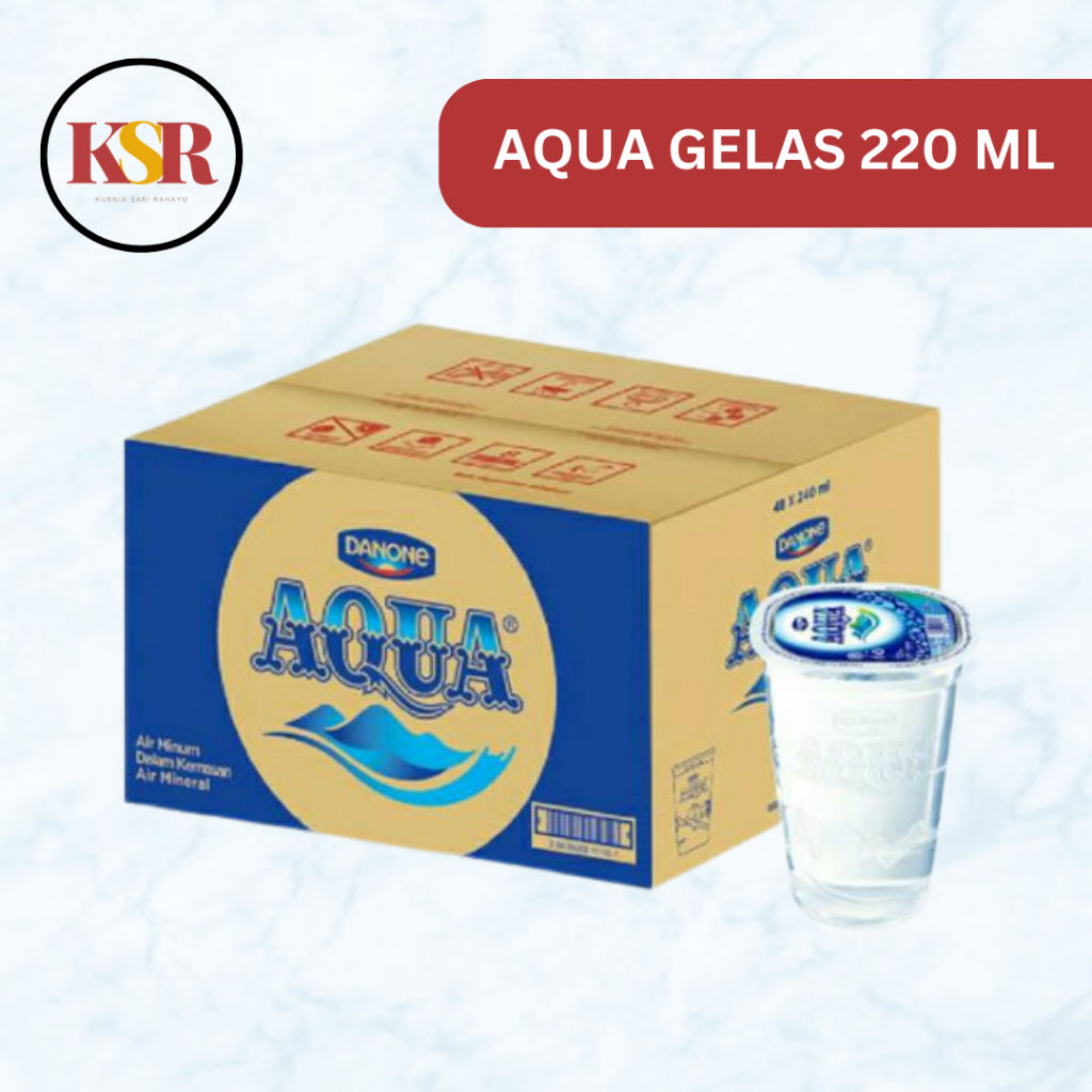 

[KSR] AQUA Gelas 220ml Dus - 48 x 220 ML [ Khusus Bandung ]