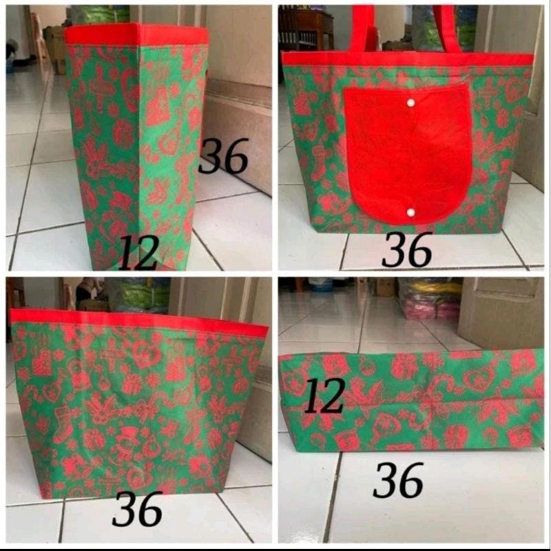 

Goodie bag spunbond tas lipat natal