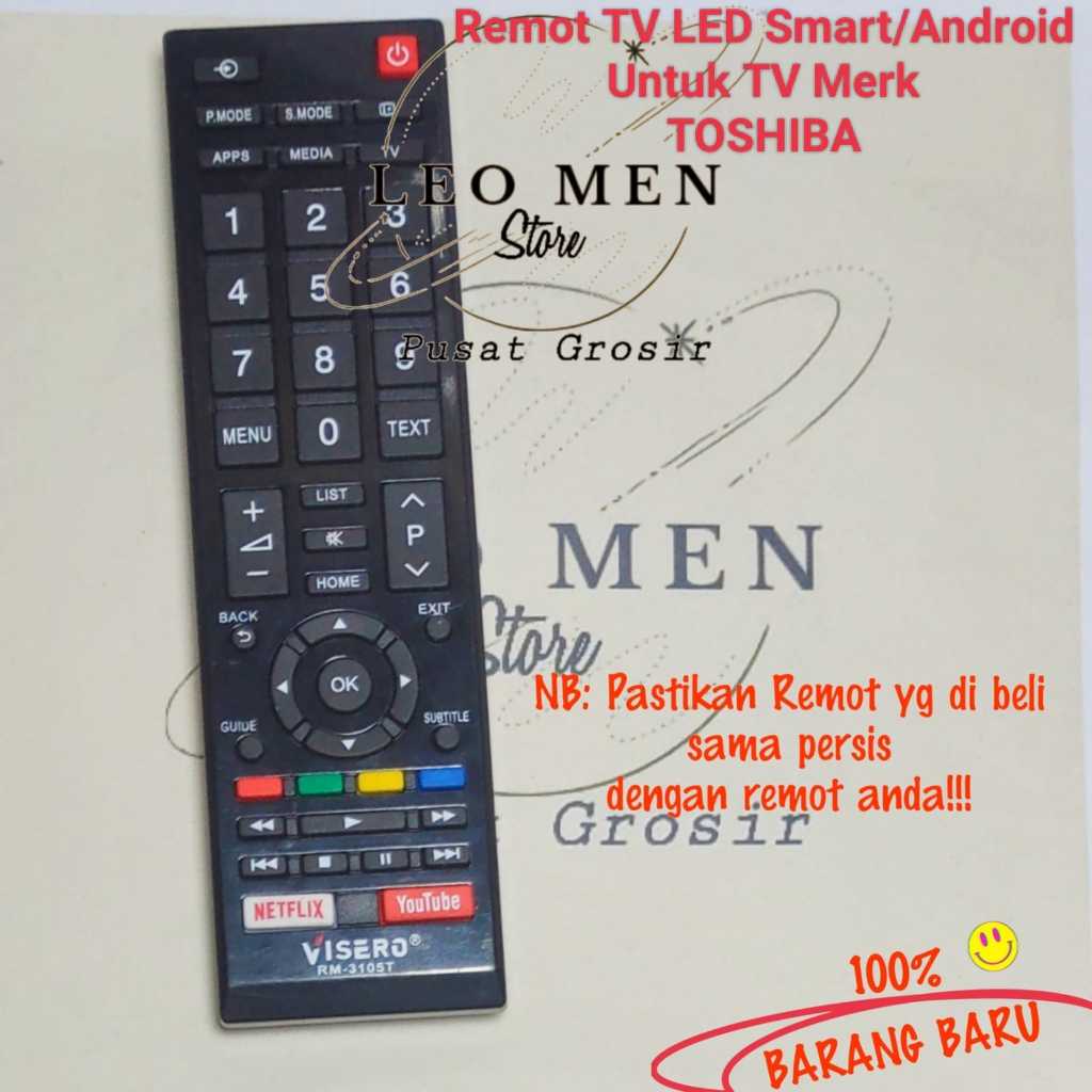 Remot Remote TV LED Smart/Android ~Untuk TV TOSHIBA Smart/Android