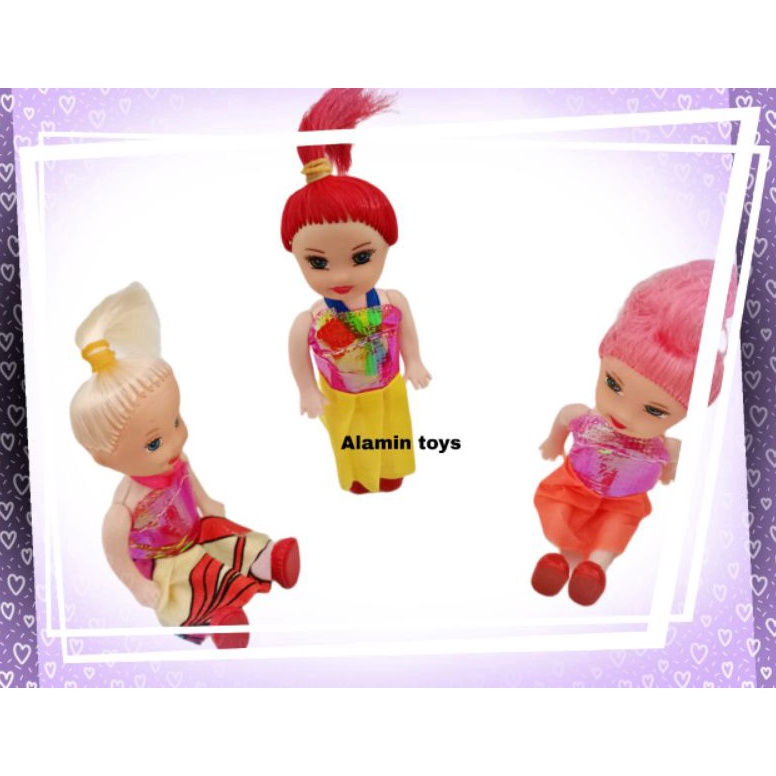 EMM332 SALE Mainan boneka berbie kecil anak berbie isi 3pcs