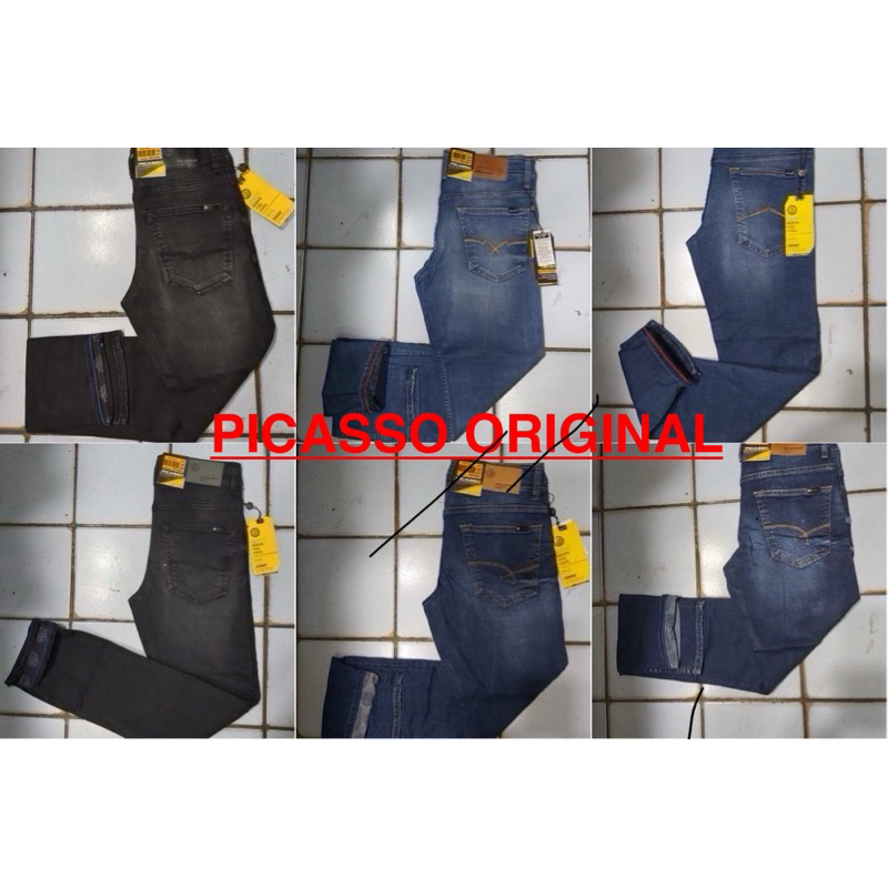 Celana Panjang Jeans Stretch Merk Picasso 100% Original