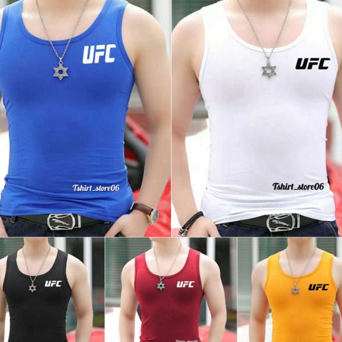 Terjamin Singlet pria dewasa UFC singlet dewasa cotton combed