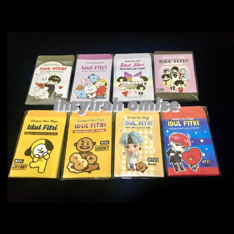 

Amplop lebaran murah Angpau lebaran BT21 BTS Yellow
