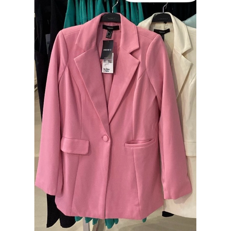Blazer F21 pink dan mint