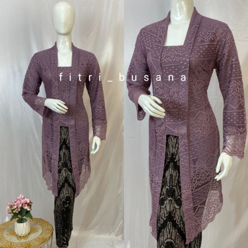 BEST SALE Kebaya Tunik Brokat Atasan Kebaya Kutubaru Modern Panjang Model Busui Baju Kondangan