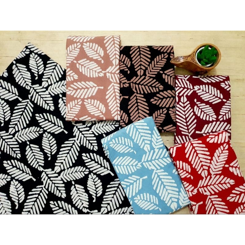Kain Batik Cap Motif daun