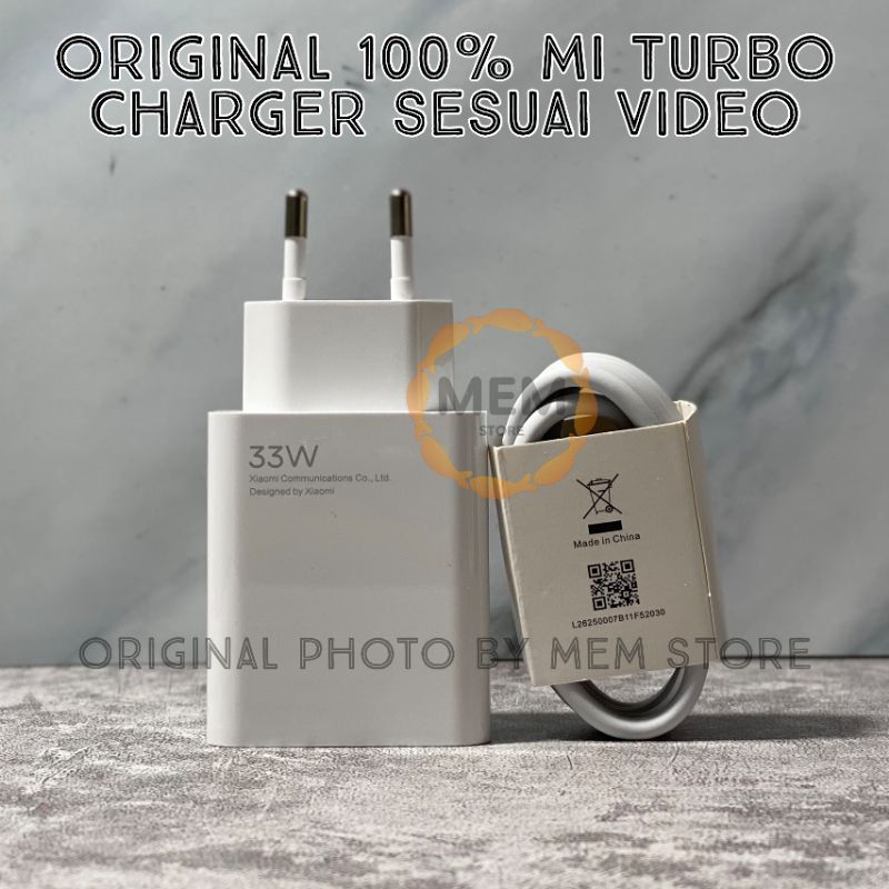 Charger Xiaomi Usb Type C 33Wat Mi Turbo Charge Original 100% Xiaomi Redmi Note 13 Note 12 Note 11 N