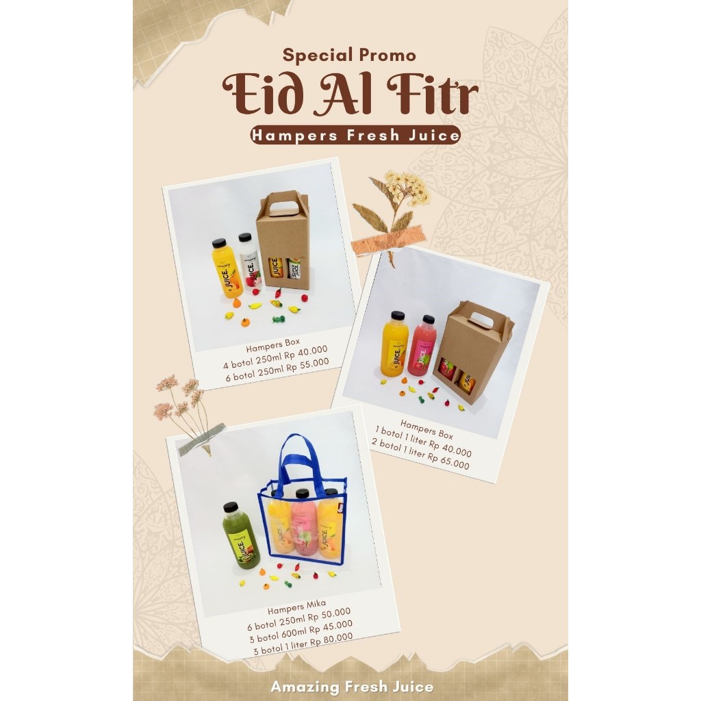 

Hampers Hari Raya Fresh Juice GRATIS Kartu Ucapan Hantaran Box Mika Jus Buah Kado Lebaran Natal Teman Saudara Sakit