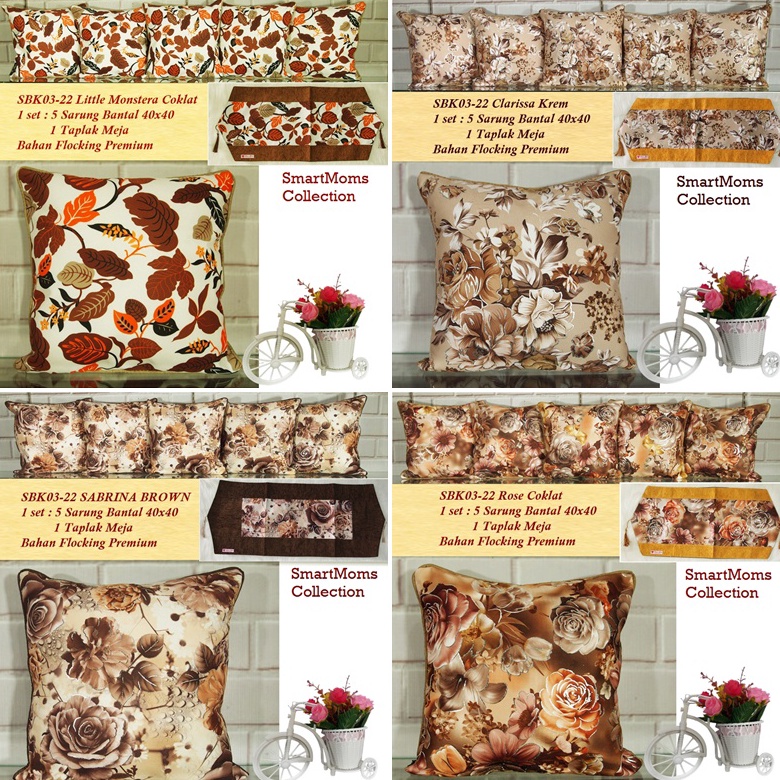 Kemasan Baru SARUNG BANTAL SOFA KURSI SHABBY CHIC PREMIUM KAIN IMPORT AMELLIA MOCCA 99A