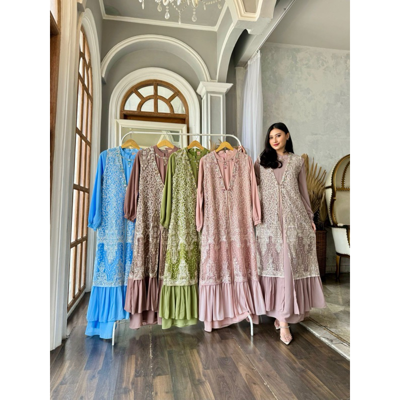 ASYIFAH DRESS / GAMIS BRUKAT / GAMIS PESTA / GAMIS LEBARAN