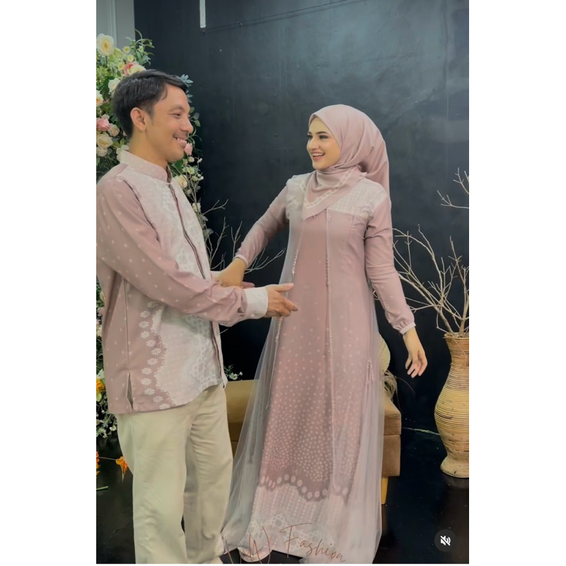 Gamis LnW Family set dusty pink size M