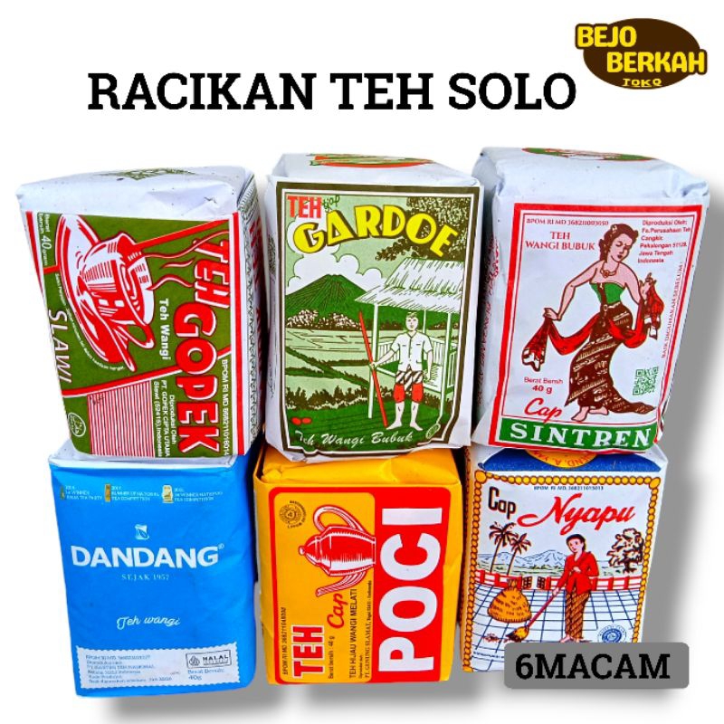 

6PAKET TEH RACIKAN SOLO. GOPEK, NYAPU, SINTREN, TEH RACIKAN SOLO