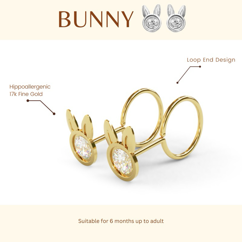 Littlethingshewear Bunny Series / Anting Anak Toge