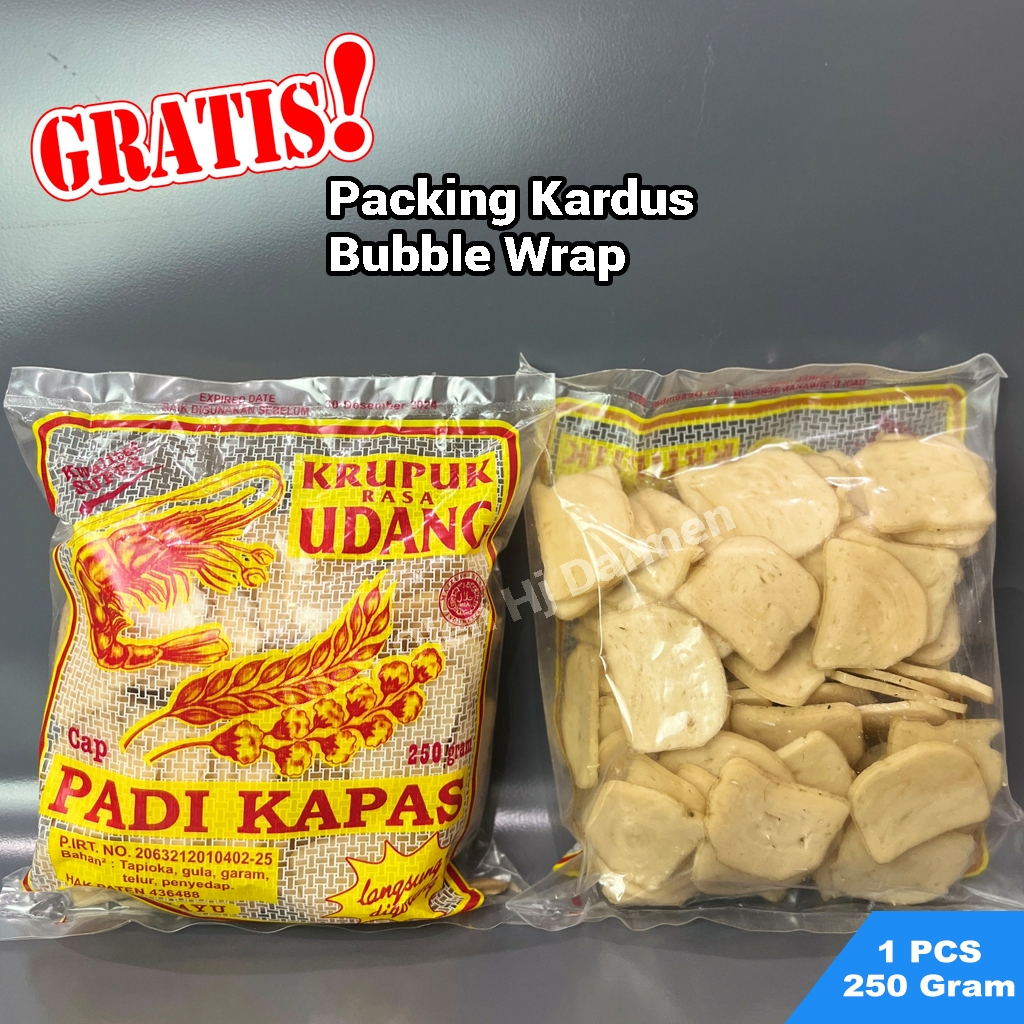 

Kerupuk Udang Padi Kapas Kancing 250gram Khas Indramayu KUALITAS SUPER