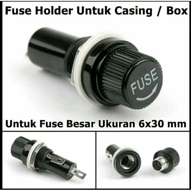 Fuse Holder 6x30mm fuse besar Rumah Sekring Box 6x30 mm