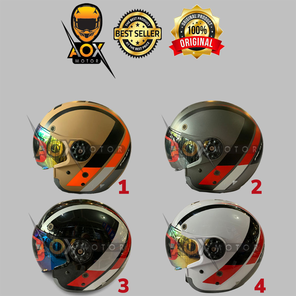 Helm Pilot MRX Motif Jet Retro Classic (ongkir 2kg)