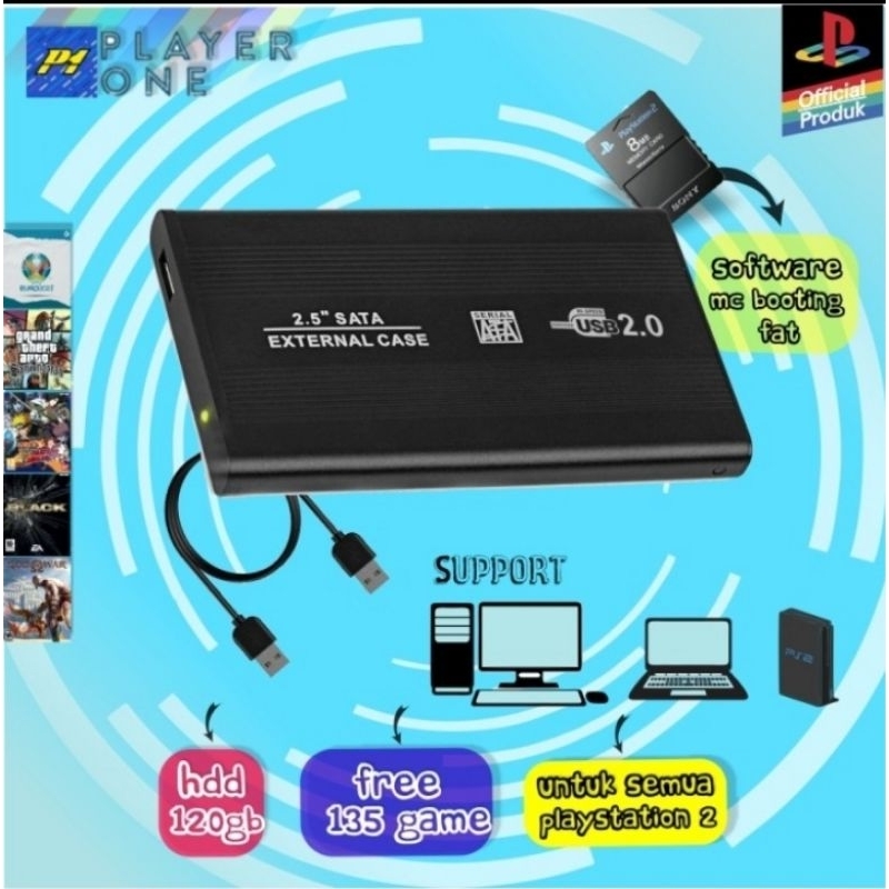 Hardisk External Fulgame Ps2 Opl Untuk Ps2 Matrix Terbaru atau Ps2 Mcboot