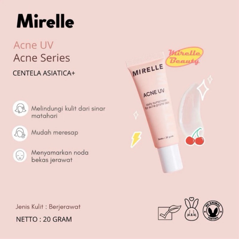 MIRELLE [Cuci Gudang] Acne UV Sunscreen | 20 gr nan