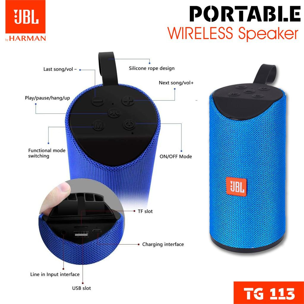 semut2 Speaker Bluetooh JBL TG113 Wireless Portable Speaker Aktif Dual Subwofer Bass
