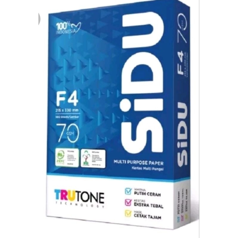 

(50 lembar) Sidu Kertas HVS 70 gr F4 (Folio)