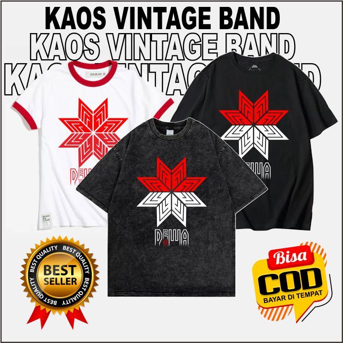 kaos baju band lagend dewa 19 - kaos vintage dewa 19 - kaos sand wash dewa 19 bintang laskar cinta m