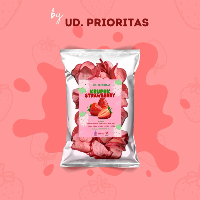 

krupuk buah strawbery 100gr