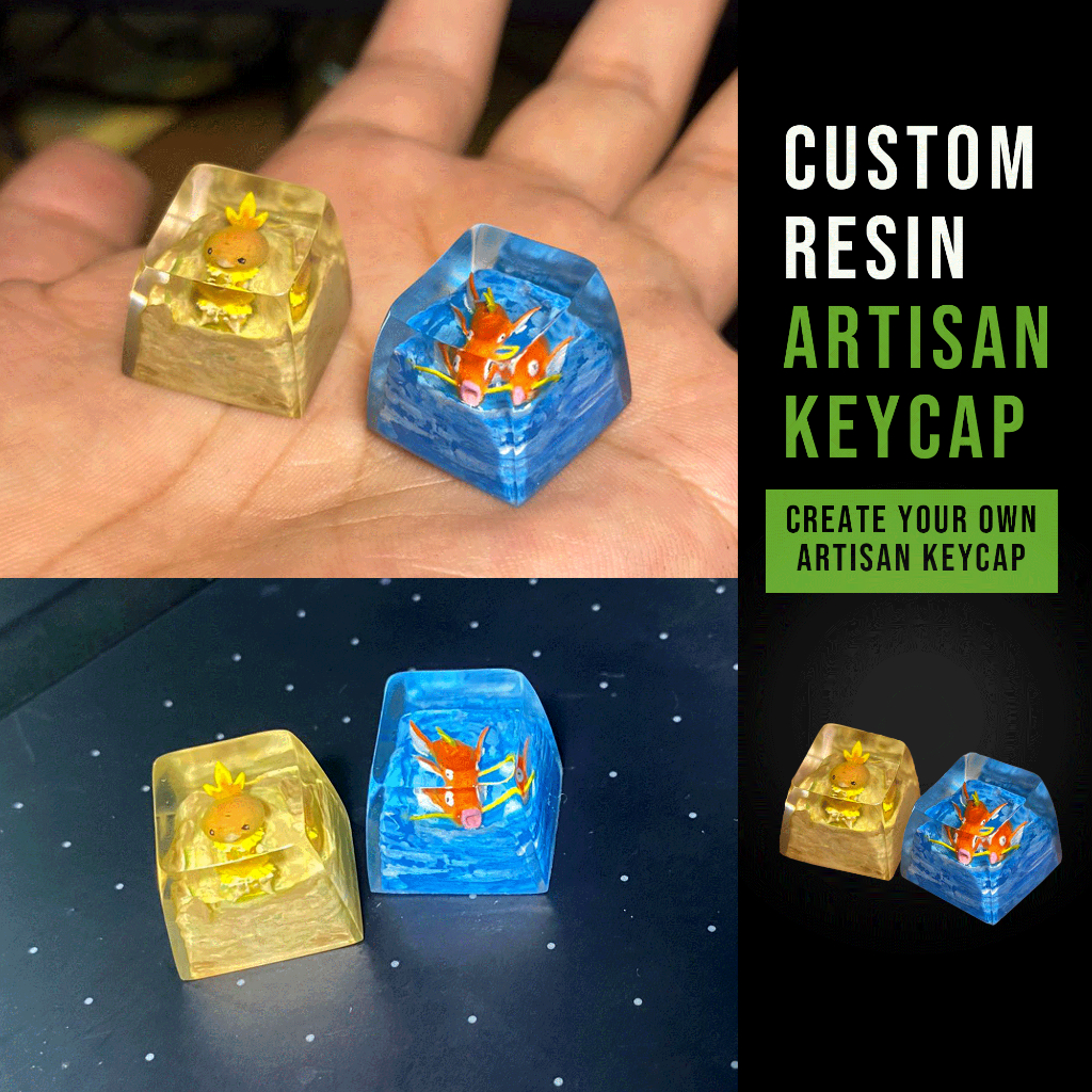 Custom Resin Artisan Keycap For Cherry Mx Mechanical Keyboard (Harga Bukan 10K)