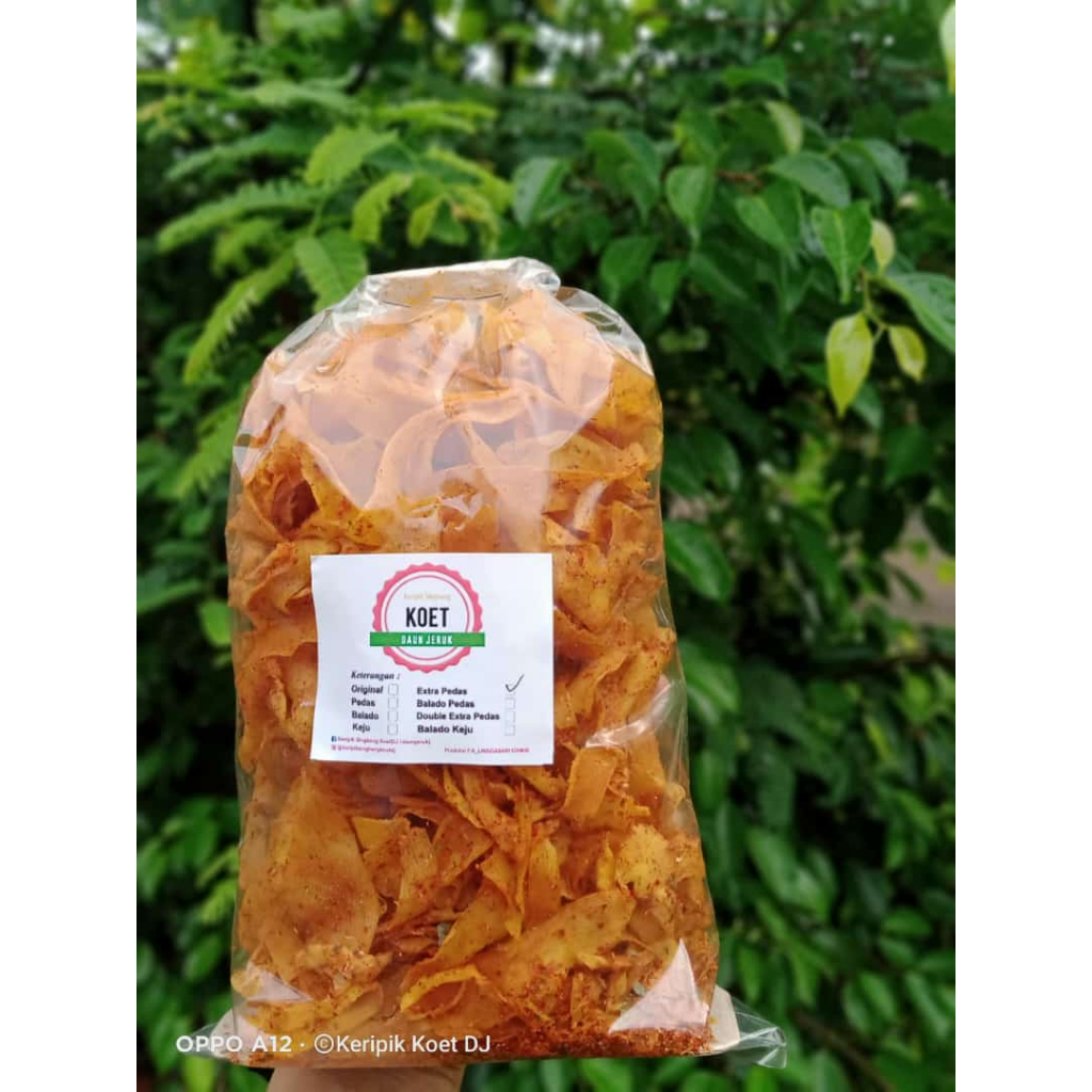 

❤️COD!❤️ 500 Gram Cemal Cemil Keripik Kripik Singkong Koet Daun Jeruk Kriuk