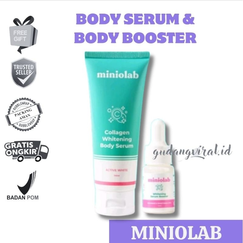 ❤GV❤ MINIOLAB MENCERAHKAN KULIT COLLAGEN WHITENING BODY SERUM WHITENING SERUM BOOSTER