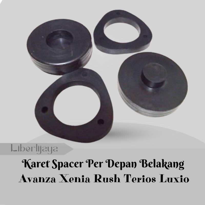 Karet Spacer Per tatakan per  Shock Depan Belakang Avanza Xenia Terios Rush Tebal 2/3cm Set 4Pcs.