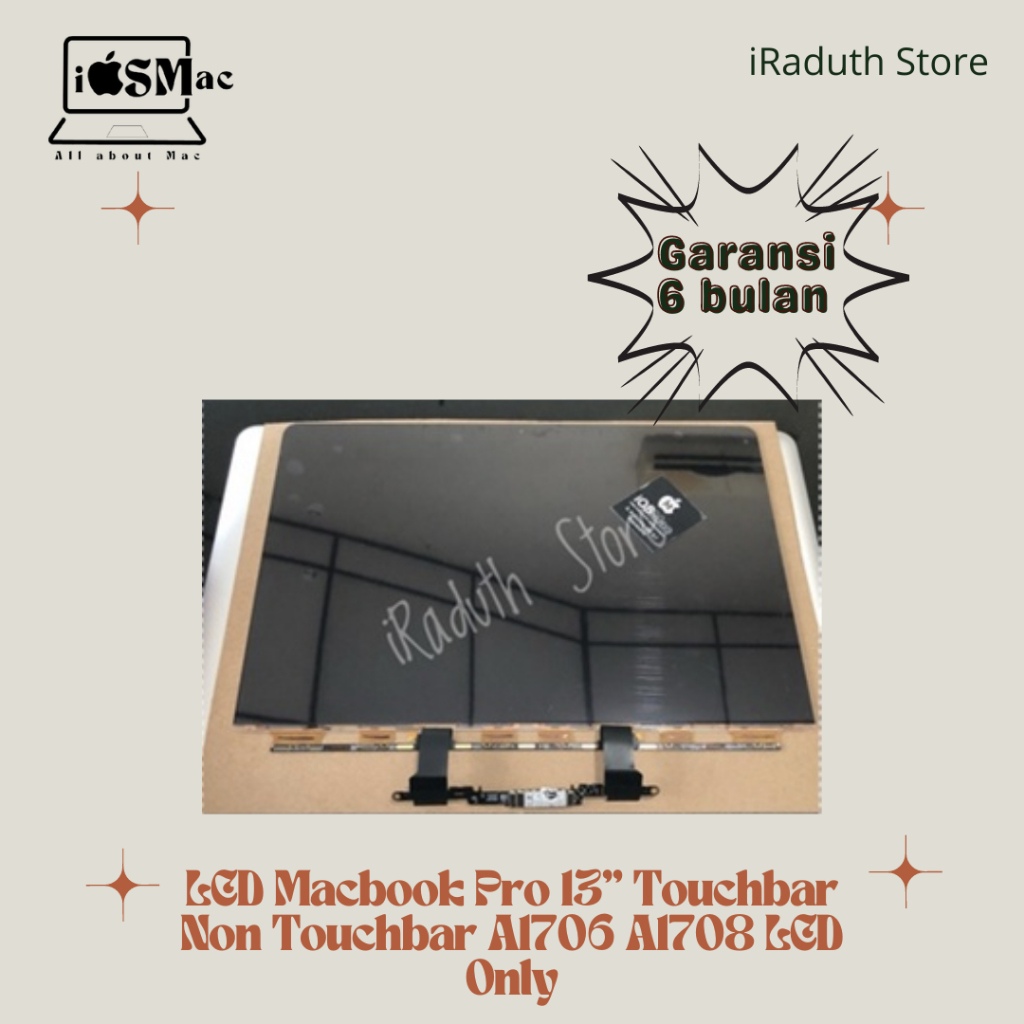 LCD Macbook Pro 13” Touchbar Non Touchbar A1706 A1708 LCD Only