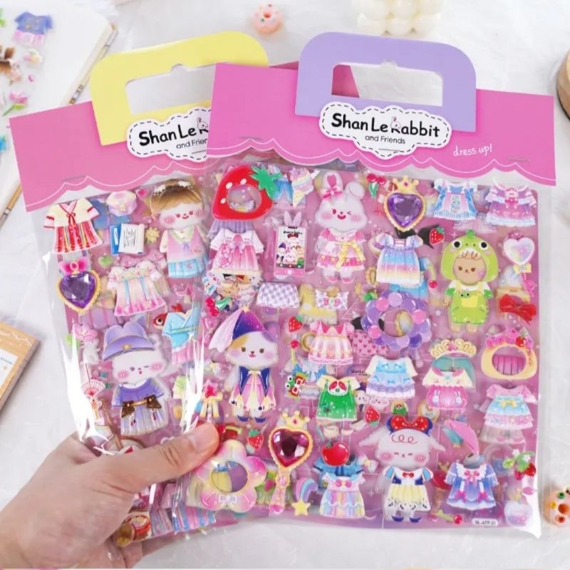 

3D puff dress up sticker