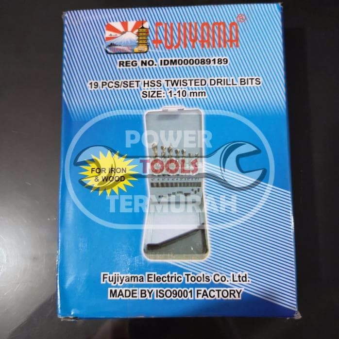

MATA BOR BESI SET FUJIYAMA 19 PCS 1-10 MM HSS DRILL BIT MAKASSAR MURAH