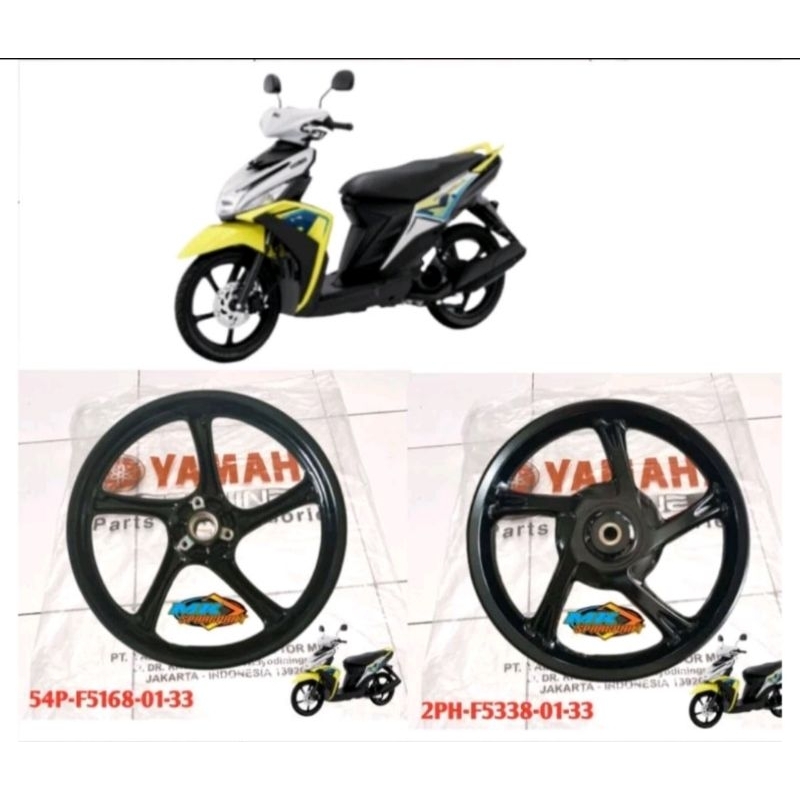 VELG DEPAN BELAKANG YAMAHA MIO M3 ORIGINAL YAMAHA