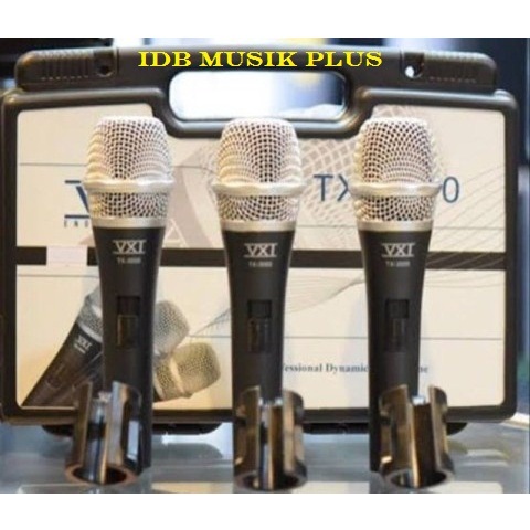 Mic Kabel Vxt TX3000 TX 3000 (isi 3 Mic) Dynamic Microphone Original