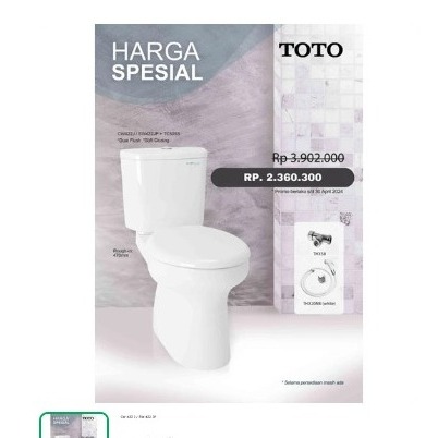 Kloset Duduk TOTO CW422J/SW422JP Free Jet Shower murah