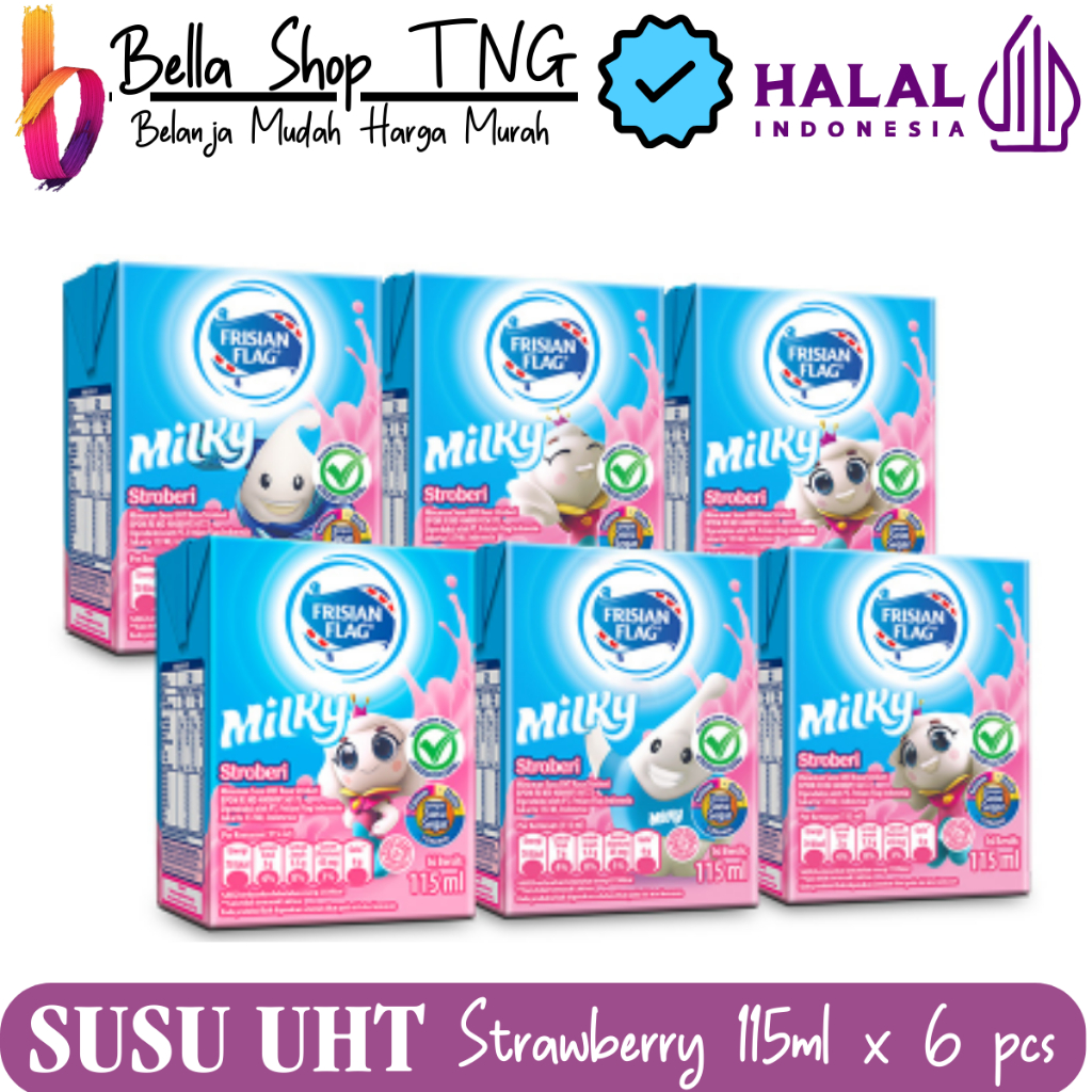 

FRISIAN FLAG Milky Susu UHT Stroberi 6 x 115 ml