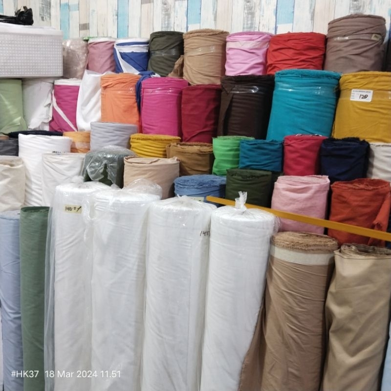 HARGA/0,5 M | BAHAN LINEN RAMI PREMIUM / KAIN LINEN RAMI POLOS / KATUN LINEN RAMI / BAHAN KEMEJA