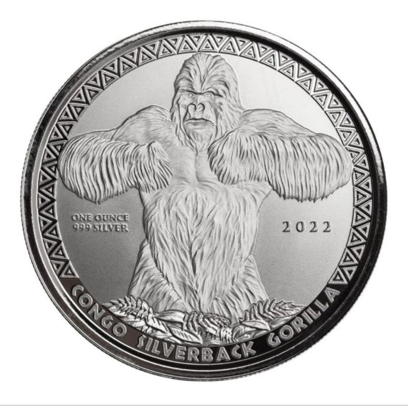 Perak Silver Coin Kongo Gorilla 2022 1 oz