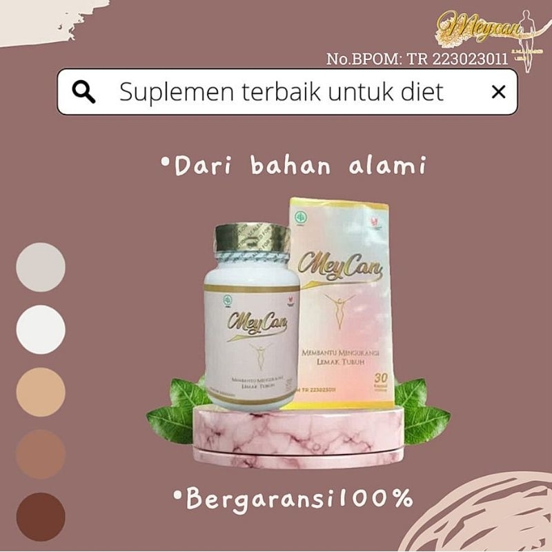 (TERLARIS PELANGSING BADAN 2024) PIL DIET CEPAT MEYCAN SLIMMING BPOM