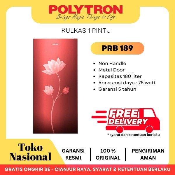 [Cianjur] Kulkas Polytron 1 Pintu PRB 189