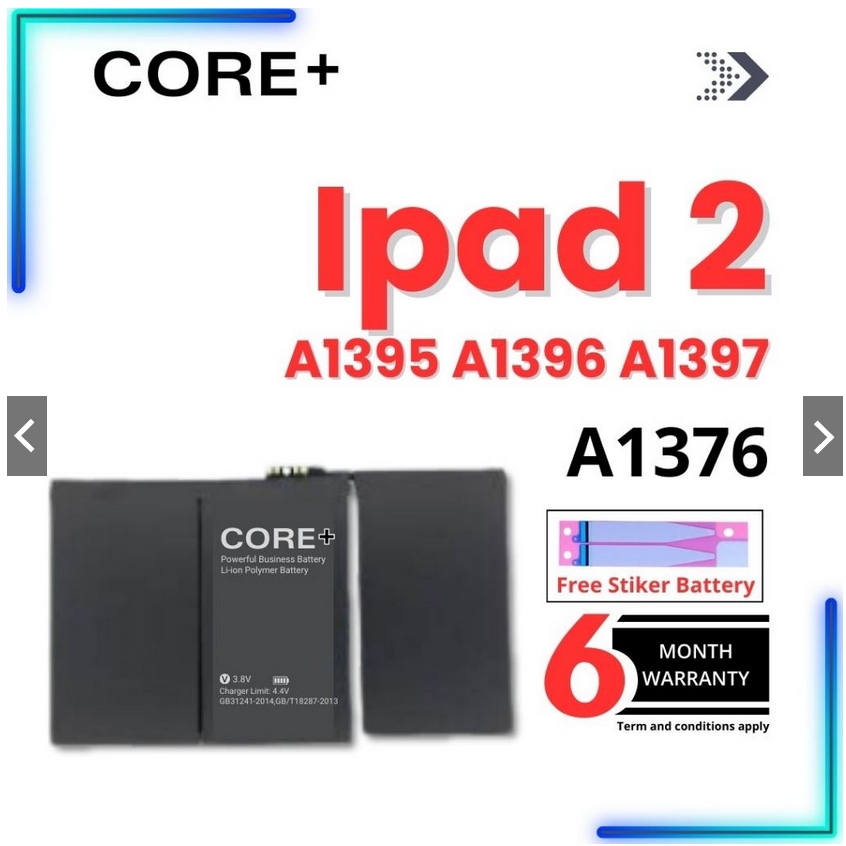 Baterai Tablet Ip 2 A1395 A1396 A1397 Battery model A1376 Double Power