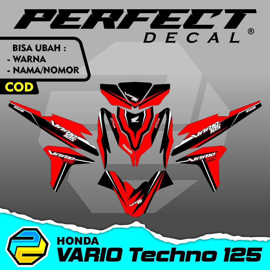 Decal Stiker Motor VARIO TECHNO 125 KARBU / VARIO 125 FI 2012-2014 Full Body Sticker Custom Variasi