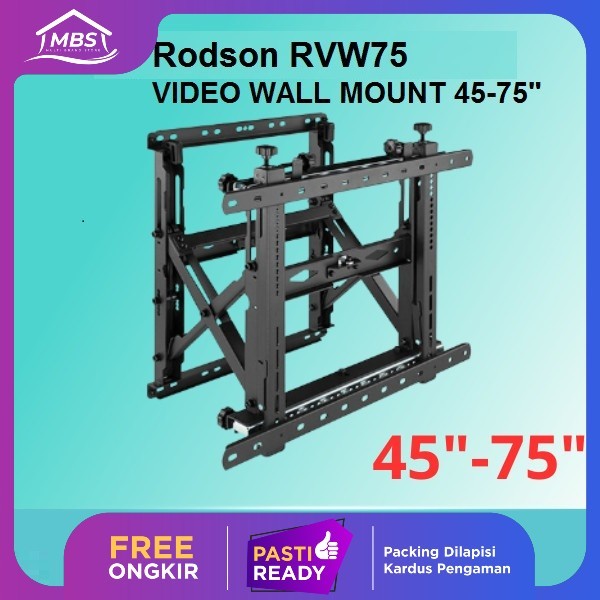 Bracket Videotron Rodson RVW75 TV video wall mount 45" - 75" inch breket video tron